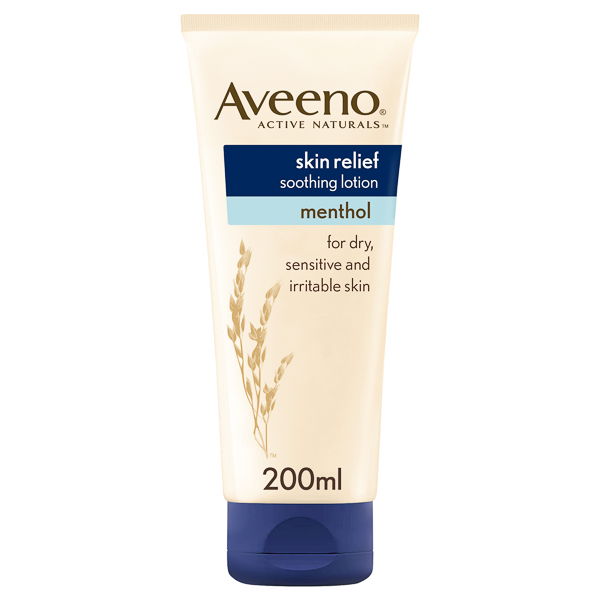 Aveeno Skin Relief Crema Lenitiva Per Pelli Molto Secche E Sensibili Ad Assorbimento Rapido All'Avena E Mentolo, Senza Profumo, Formula Vegana, Elevat