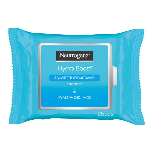 Neutrogena Hydro Boost Salviette Struccanti E Idratanti Con Acido Ialuronico 25 Pz