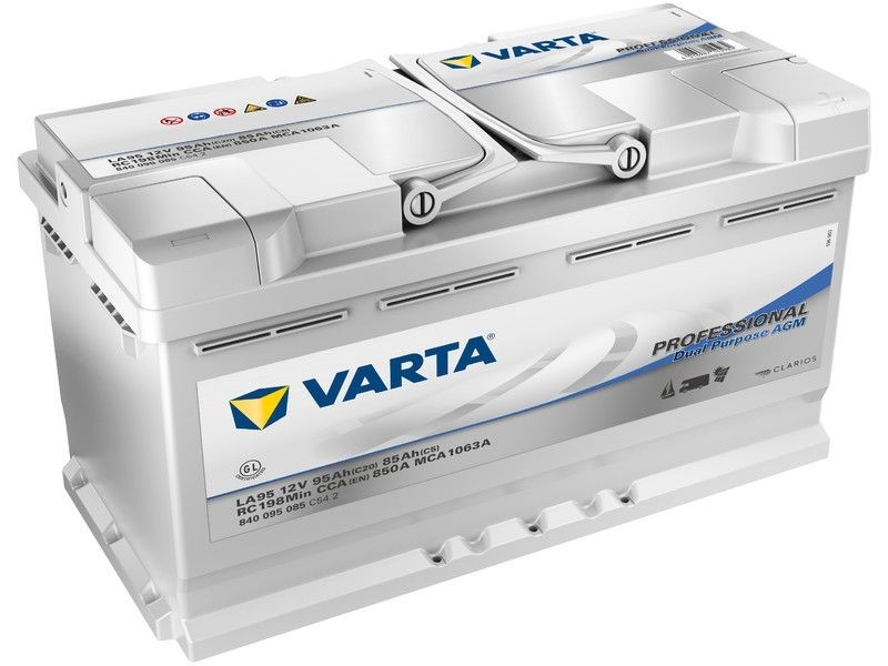 Batteria Varta Professional Dual Purpose AGM 12 V 95 Ah per avviamento e servizi
