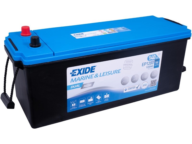 Batteria Exide Dual AGM 12 V 140 Ah per avviamento e servizi EP1200