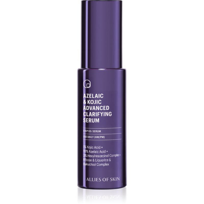 Allies Of Skin Azelaic & Kojic Advanced Clarifying Serum Siero Notte Di Rigenerazione Profonda Per Il Viso 30 Ml
