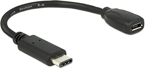 Delock 65578 Cavo Usb 0,15 M Usb C Micro-Usb B Nero