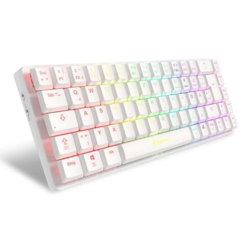 Purewriter W65 (Weiß, Layout De, Kailh Choc V2 Low Profile Red)