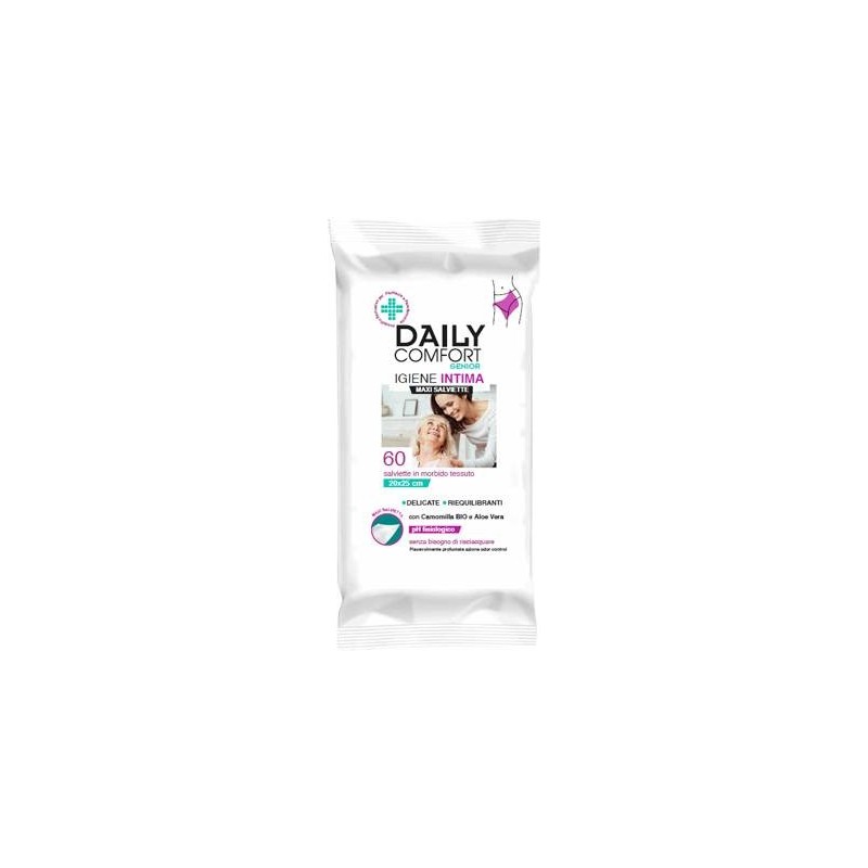 Daily Comfort - Diva International Daily Comfort Senior Panni Detergenti Igiene Intima 60 Pezzi