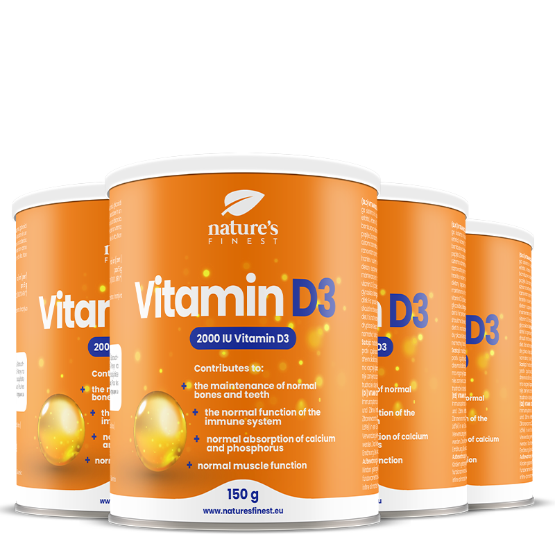 Vitamin D3 3+1 | Vitamina D3 Di Qualità | "Vitamina Del Sole" | Ossa | Denti | Muscoli Sani | Immunità | Ottimo Sapore | Senza Zuccheri |