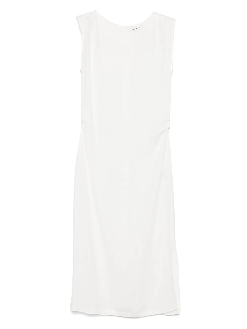 kaos linen midi dress - Bianco