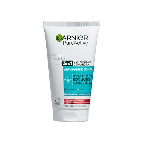 Garnier Skin Active Pure Active 3 In 1 Detergente, Scrub E Maschera - 150 Ml