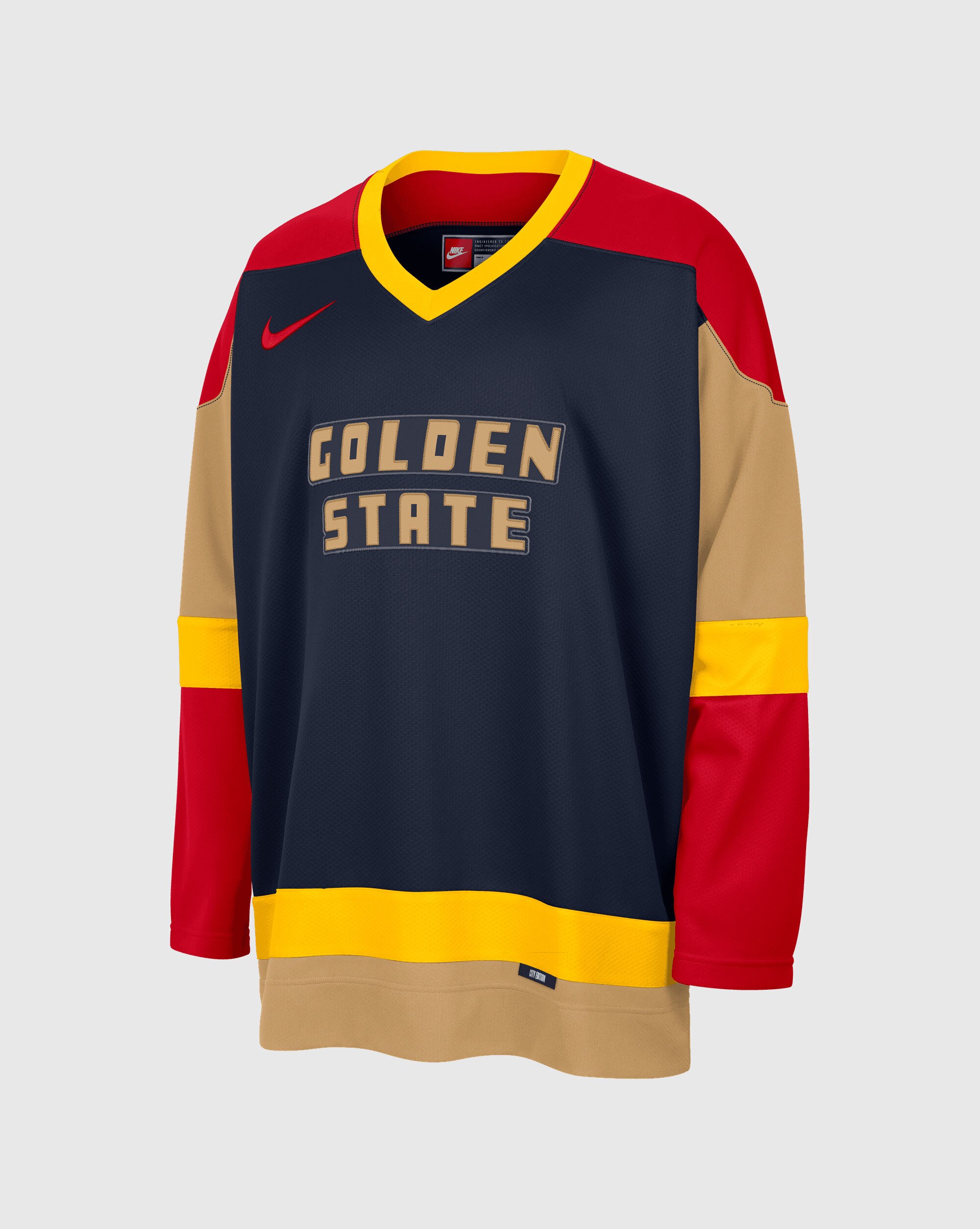T-Shirt Hockey Golden State Warriors Blu Uomo