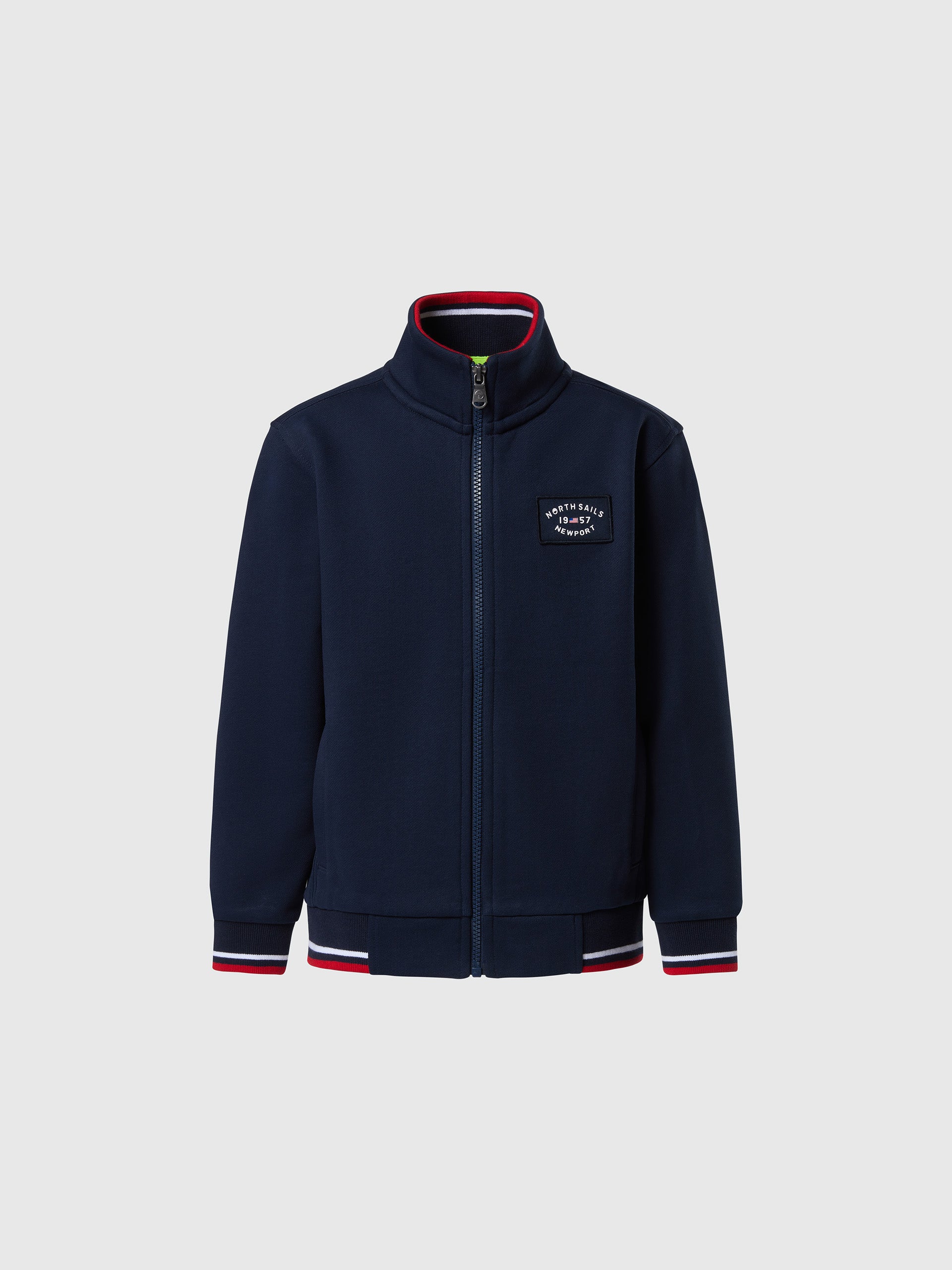 North Sails - Felpa con zip e label Newport