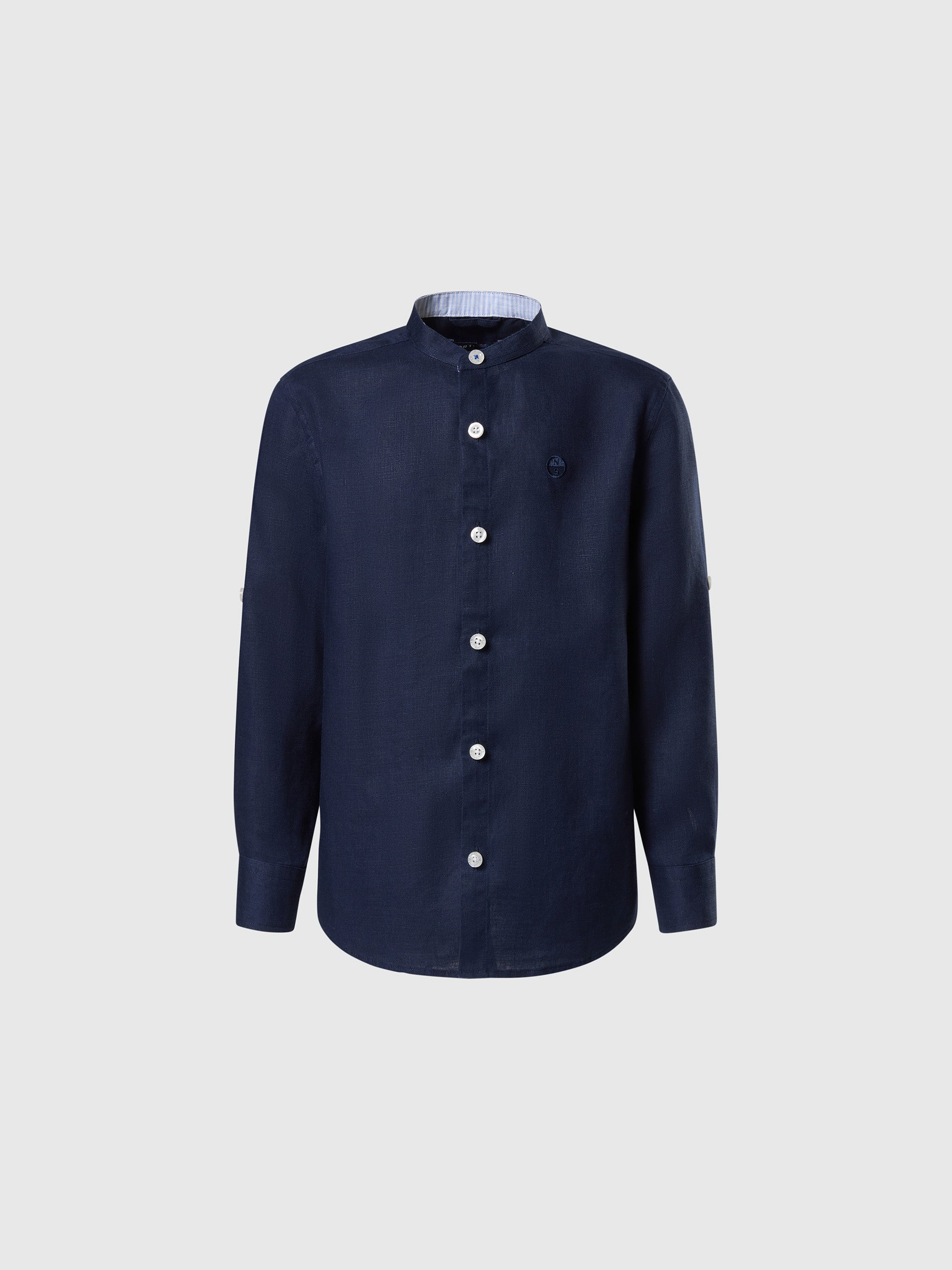 North Sails - Camicia alla coreana in lino