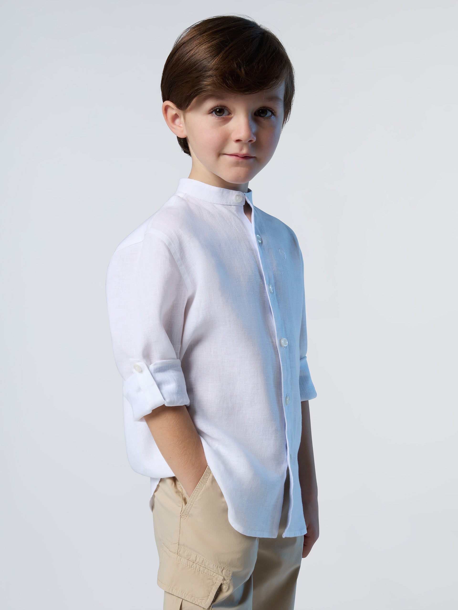 North Sails - Camicia alla coreana in lino