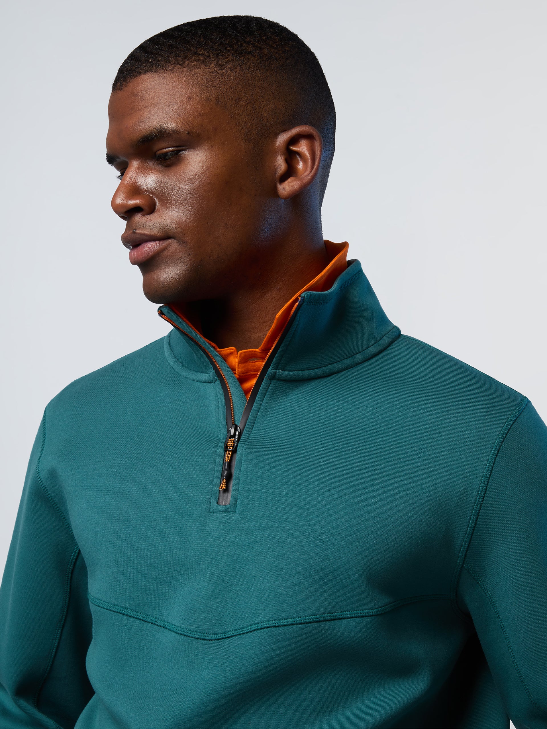 North Sails - Felpa con mezza zip in interlock