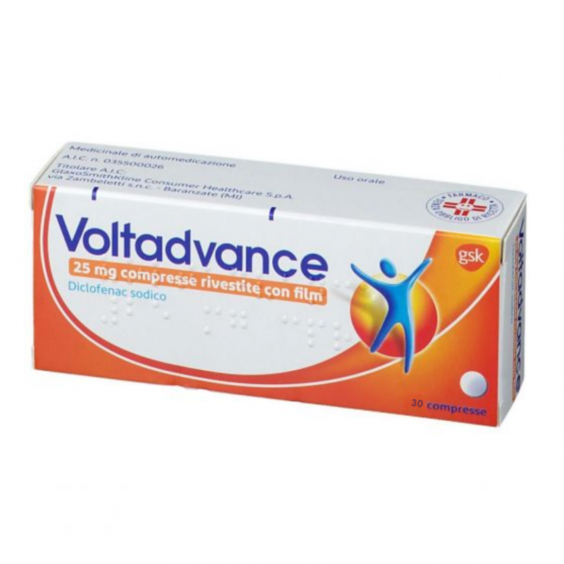 Voltadvance - Haleon Voltadvance 25 Mg Compresse Rivestite Con Film Voltadvance 25 Mg Polvere Per Soluzione Orale Diclofenac Sodico
