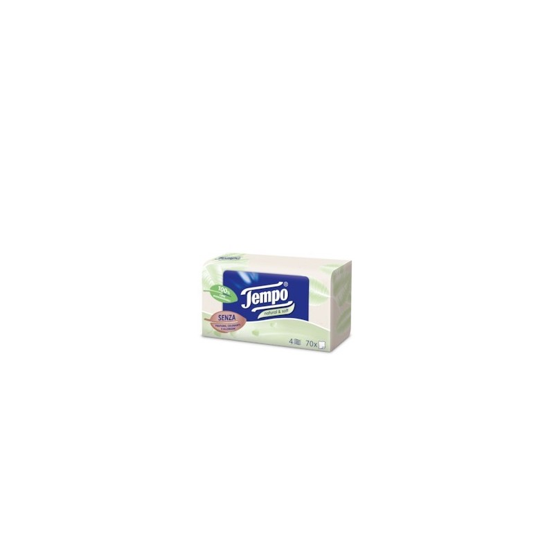 Tempo - Essity Italy Tempo Box Fazzoletti Natural&soft 70 Pezzi