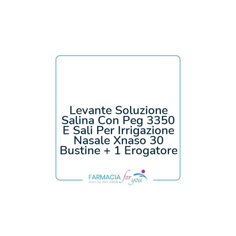 Levante - Levante Soluzione Salina Con Peg 3350 E Sali Per Irrigazione Nasale Xnaso 30 Bustine + 1 Erogatore