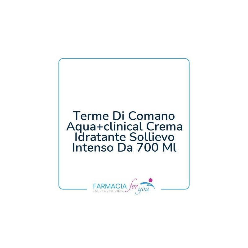 Terme di Comano - Terme Di Comano Aqua+clinical Crema Idratante Sollievo Intenso Da 700 Ml