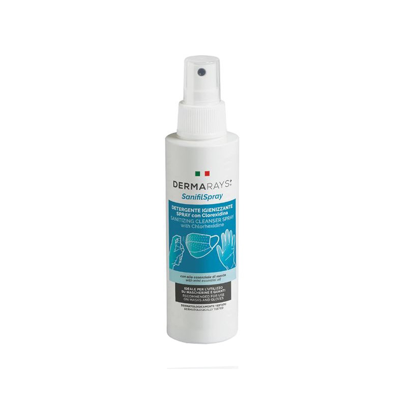 Rays - Dermarays Sanifil Spray Detergente Igienizzante Spray Con Clorexidina Per Mascherine E Guanti 100 Ml