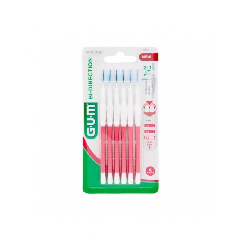 Gum - Sunstar Italiana Gum Bi-direction Scovolini Punta Microfine 2314 6 Pezzi