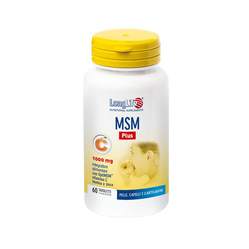 Longlife – Phoenix - LongLife MSM Plus 1000 mg per il benessere di pelle e cartilagini 60 tavolette