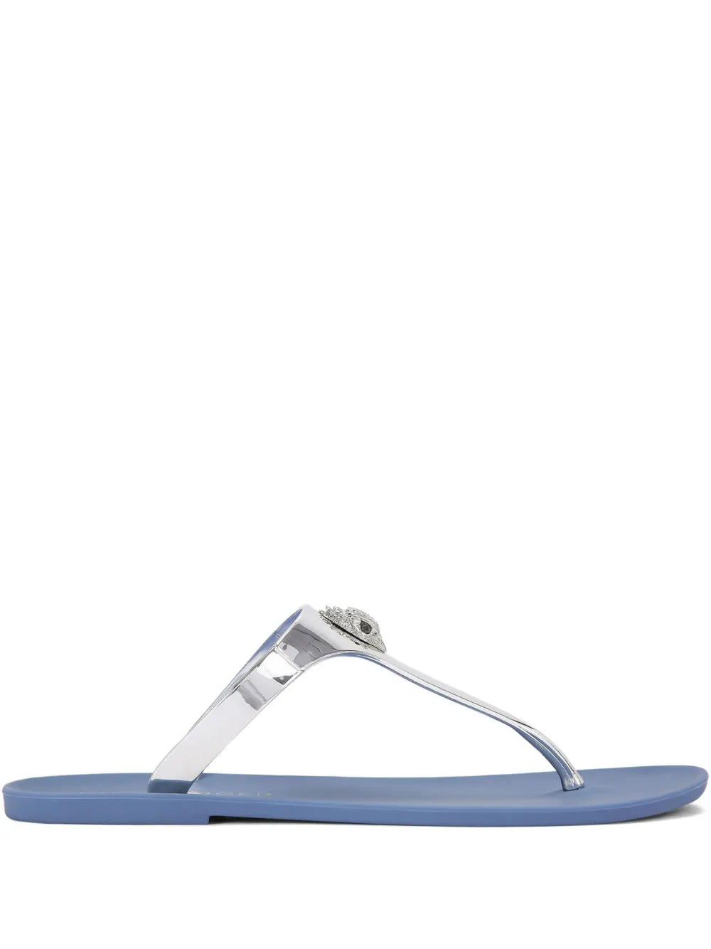 Kurt Geiger London Maddison metallic-detail thong sandals - Blu