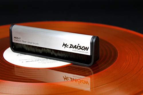Mc Daison Mds7 Spazzola Antistatica In Fibra Di Carbonio Per Dischi Lp 33 45 Giri In Vinile