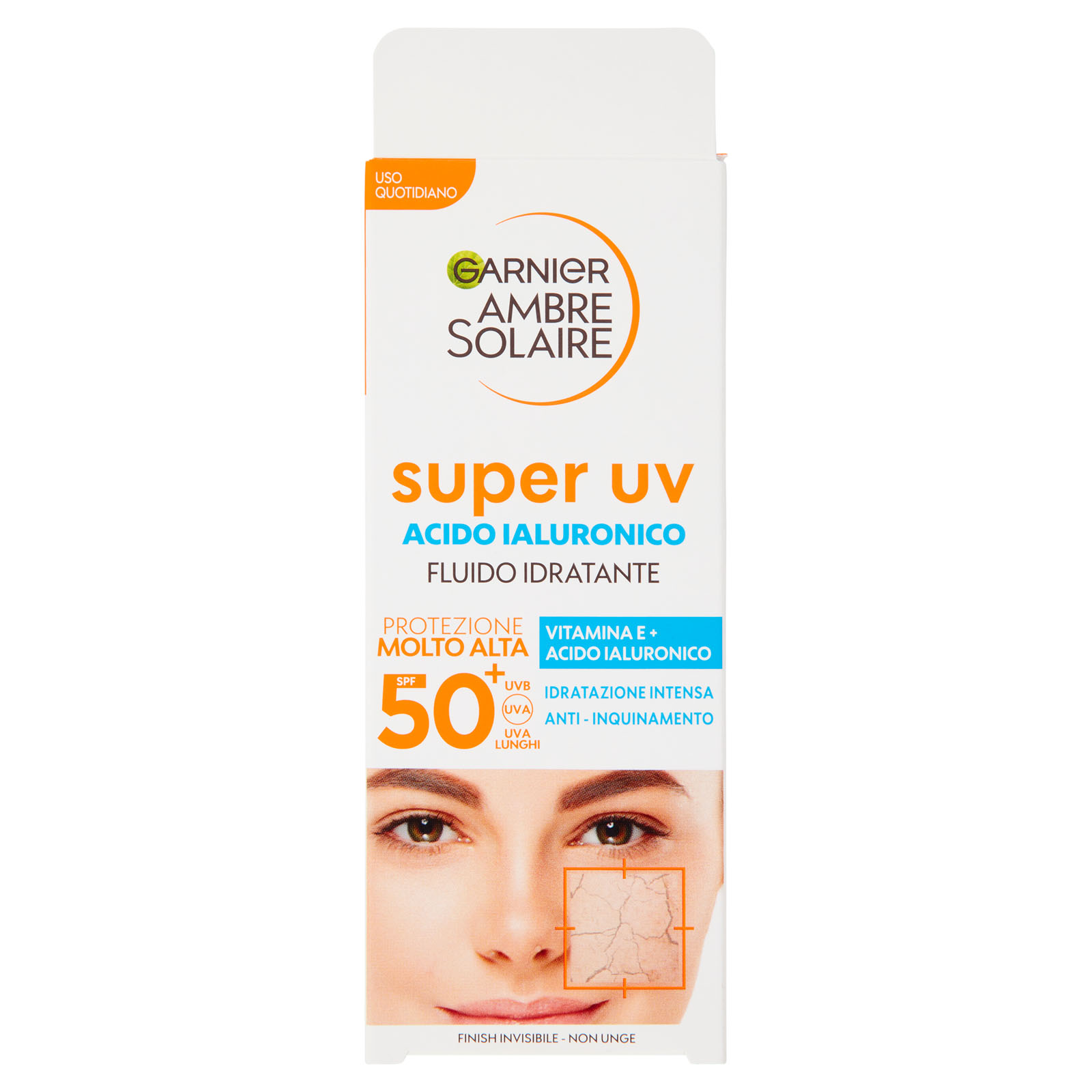 Ambre Solaire Fluido Idratante All'acido Ialuronico Spf50+ 40 ml