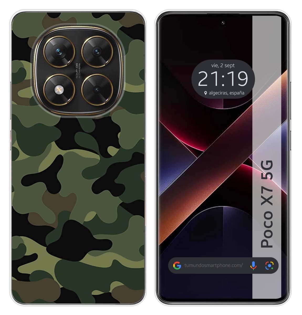 Custodia In Silicone Per Xiaomi Poco X7 5G Design Camouflage Disegni