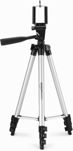 Amazon Basics Treppiede Universale per Smartphone in Alluminio da 127 cm...