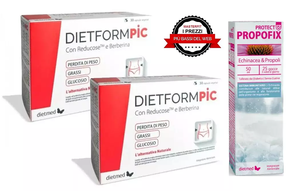 DietForm Pic 2 x 30 Capsule per perdita rapida di peso DIETMED Brucia Grassi