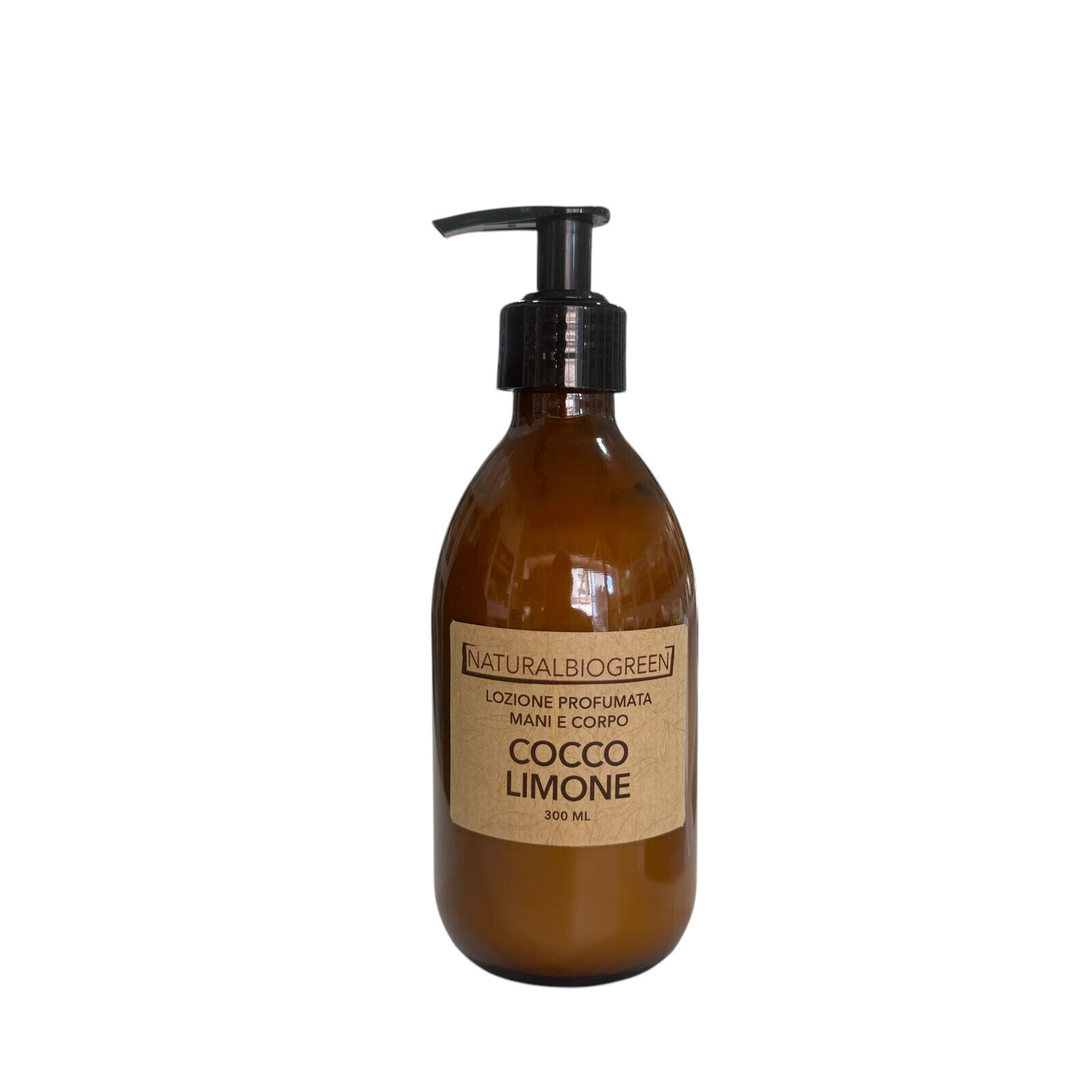 Naturalbiogreen Crema Profumata Mani e Corpo Cocco e Limone Vegan 300 ml