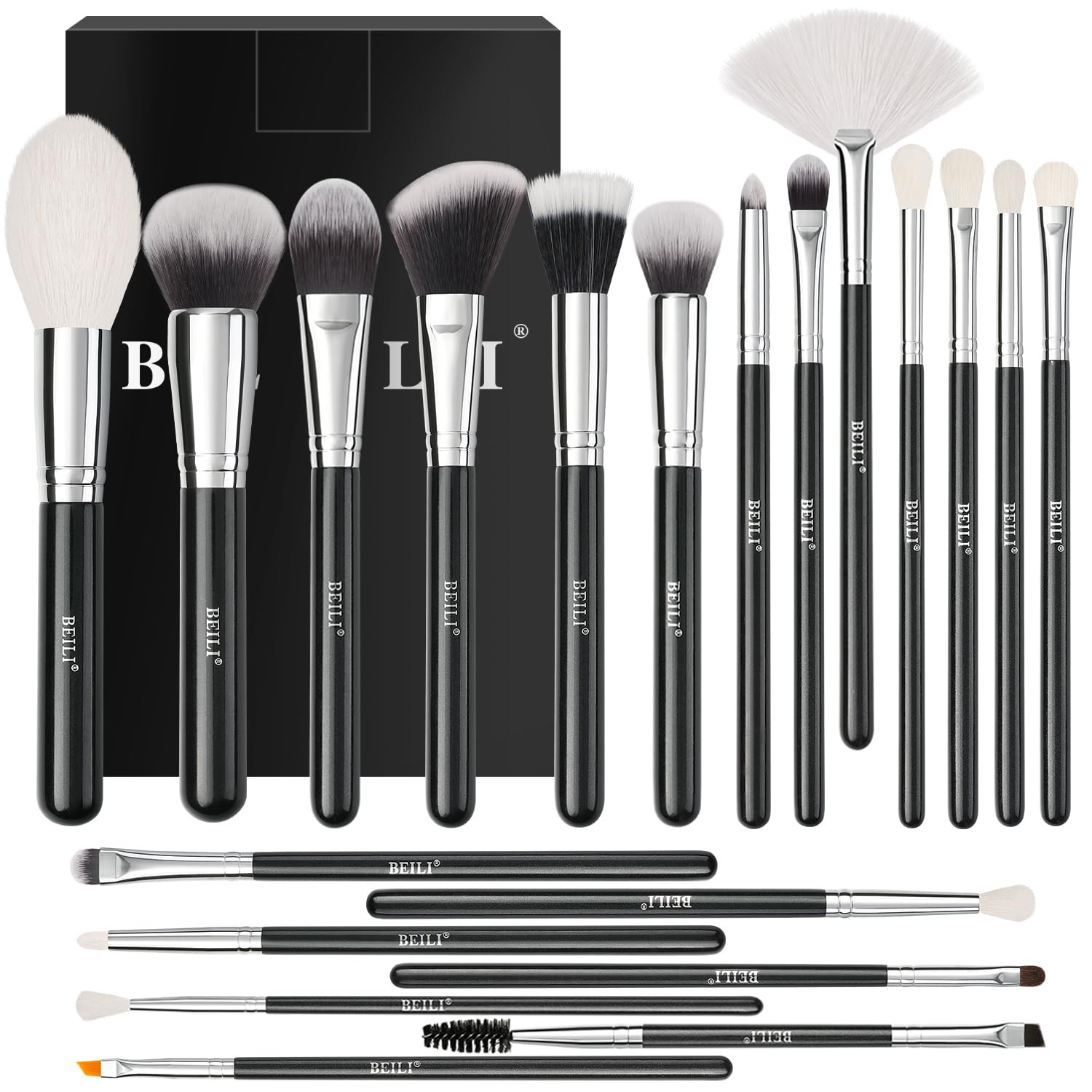 BEILI 20 pennelli da trucco professionali set di pennelli da trucco per (s5i)