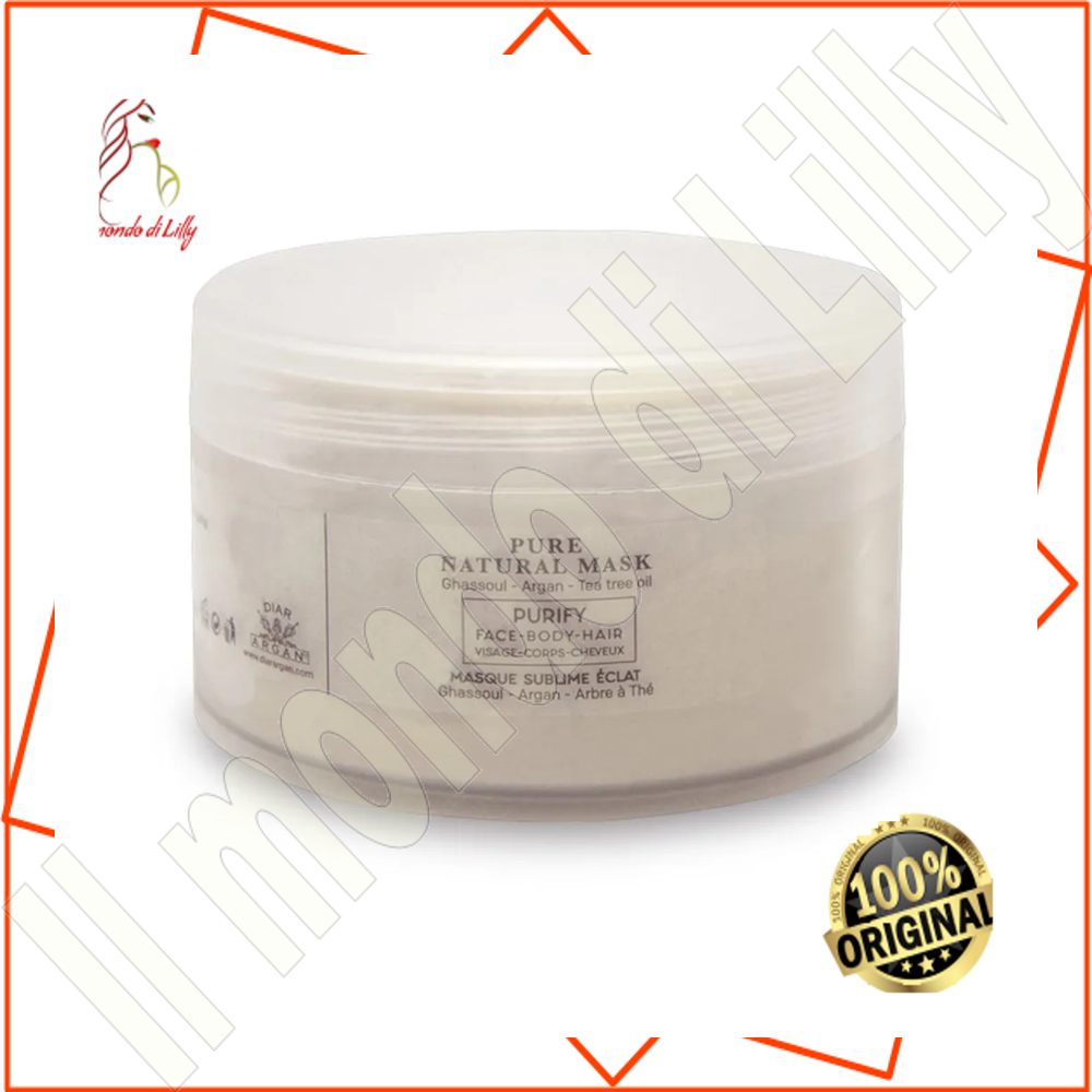 NATURAL MASK pure argan oil and ghassoul 200 ml