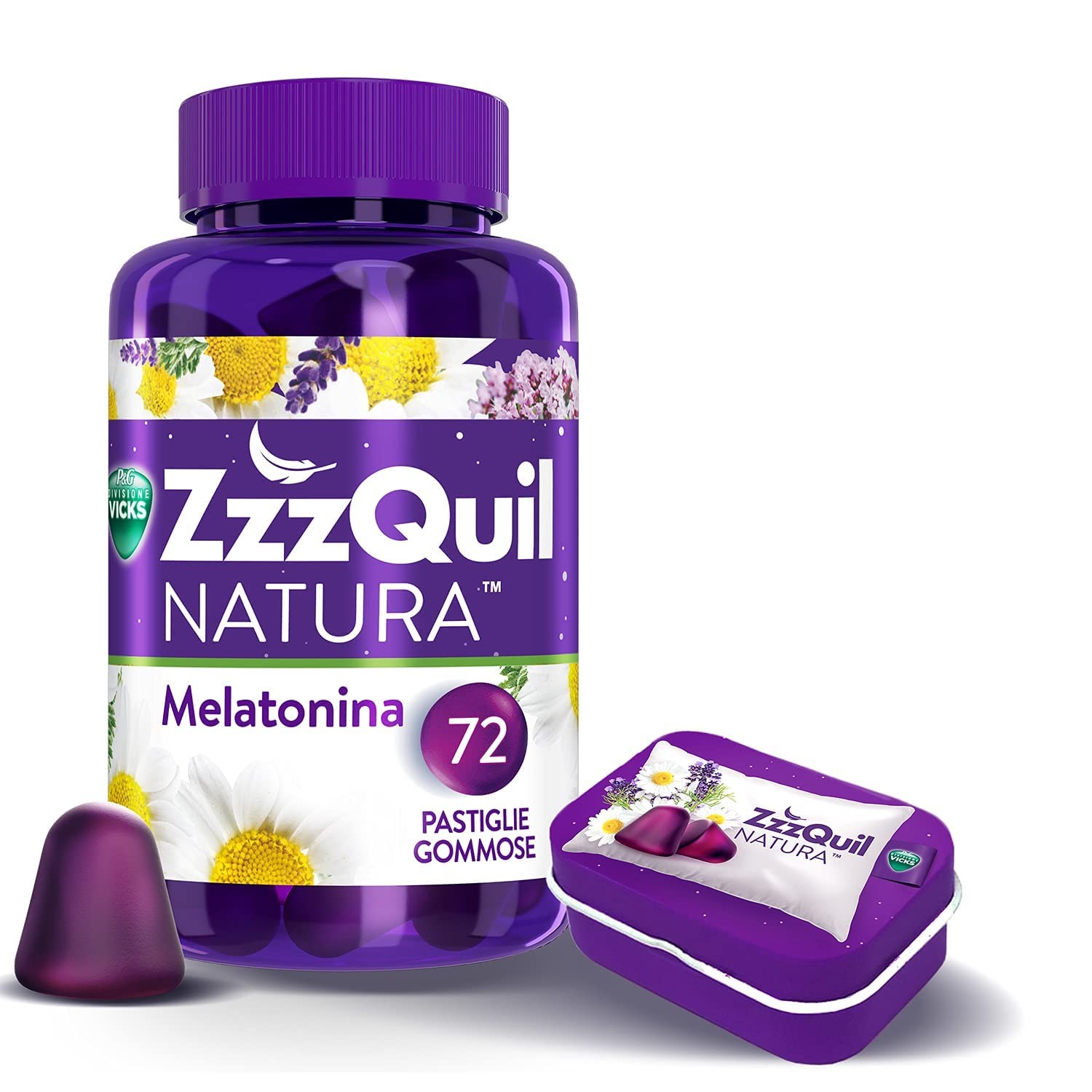 72  Zzzquil Natura Integratore Sonno Melatonina Lavanda Valeriana Camomilla