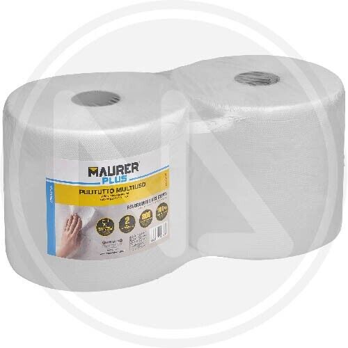 COPPIA DI ROTOLONI DI CARTA MAURER  800 STRAPPI CONF.2 PZ