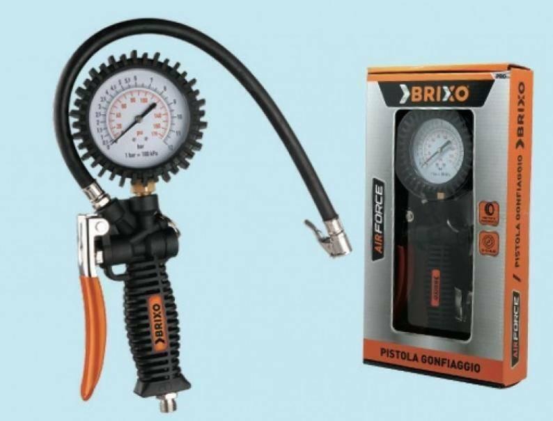 BRIXO PISTOLA AIRFORCE PER GONFIAGGIO CON MANOMETRO