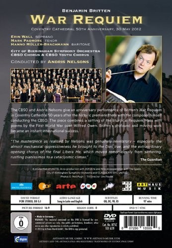 City of Birmingham Symphony Orchestra - War Requiem [Region Free] - DVD - New