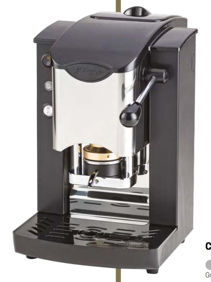 Faber Slot Inox Macchina Caffè a Cialde Espresso Manuale Inox/Nero SINERNBASOTT