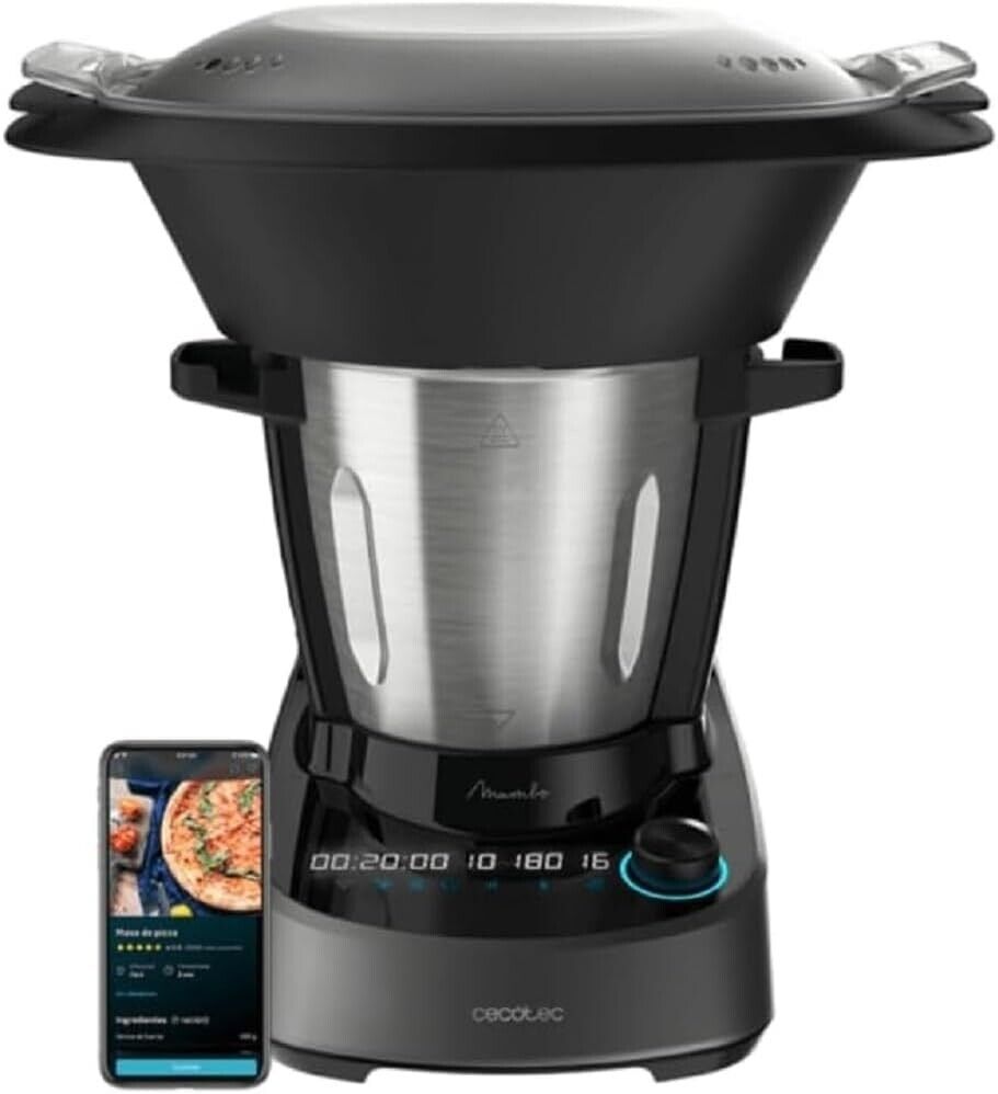 Cecotec Robot di Cucina Multifunzione Mambo 11090. 1600 W, 37 Funzioni, APP, Bil