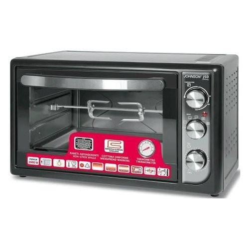 Johnson Cucine a Gas Forno elettrico SERIE J J50 Black e Silver