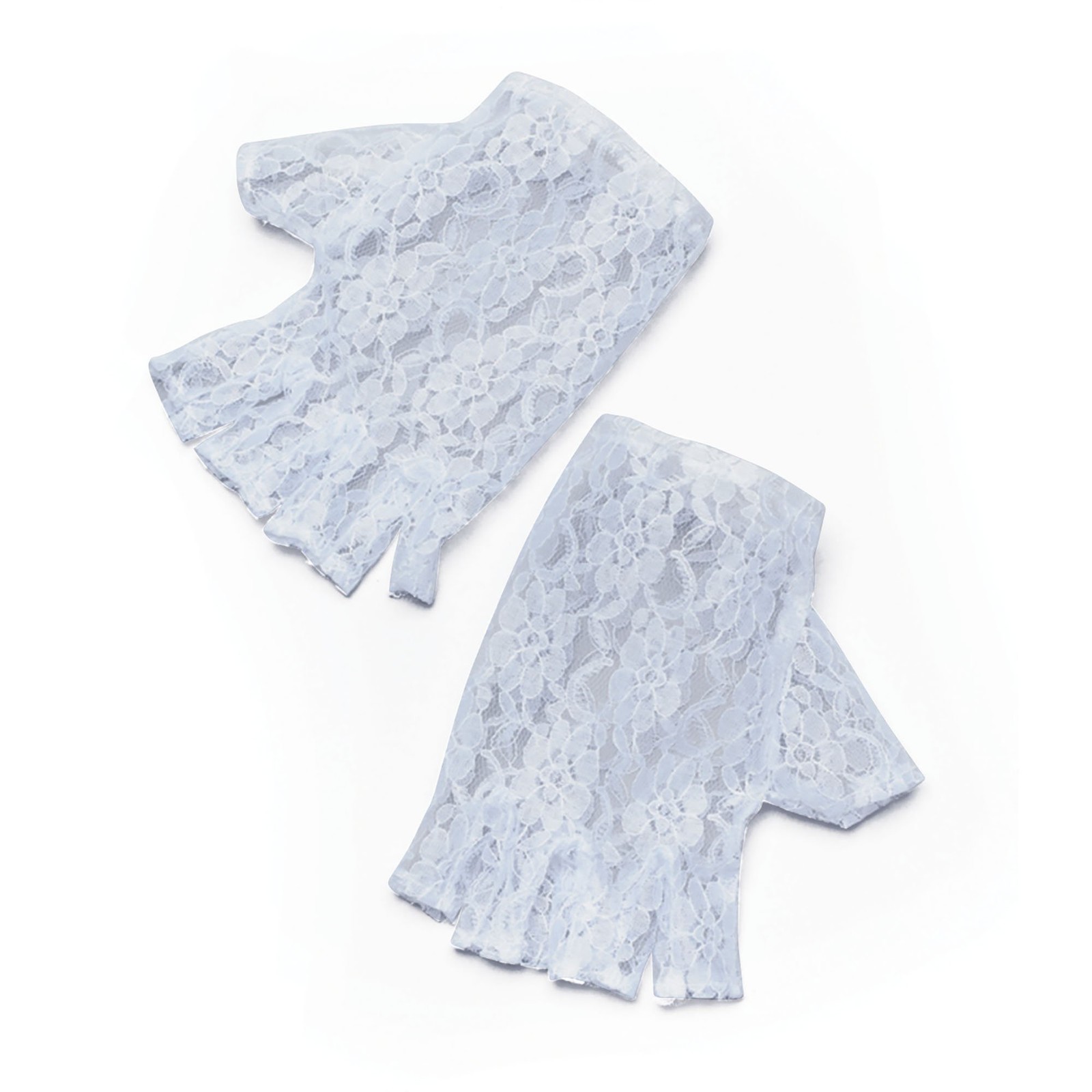 Bristol Novelty - Guanti Senza Dita in Pizzo (1 Paio) - Donna Taglia unica bianc
