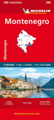 Montenegro Road and Tourist Map No 780 by Michelin