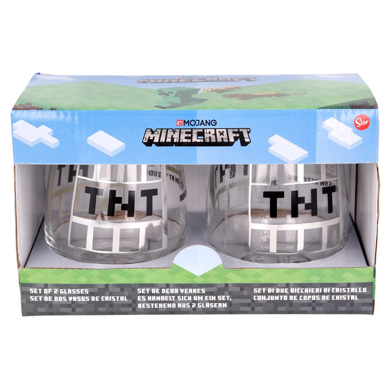 Minecraft - Gift Set Of 2 Glasses (02186) Toy NUOVO