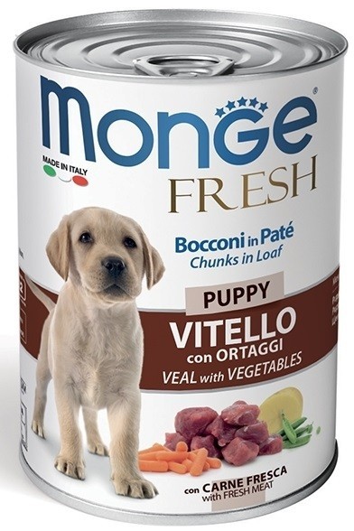 Monge Fresh Puppy con Vitello e Ortaggi per Cani da 400 gr