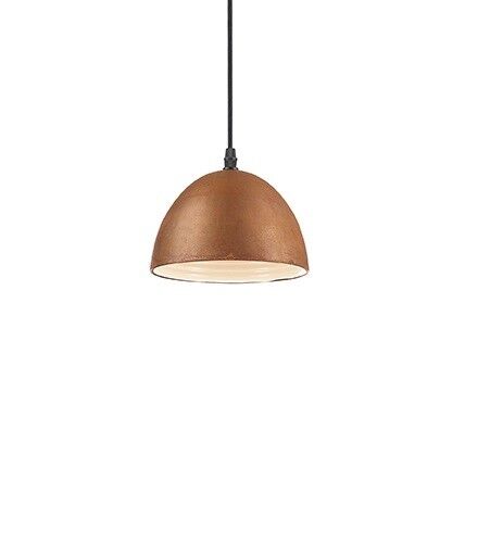IDEAL LUX FOLK SP1 D18, lampada a sospensione classica lampadario metallo corten