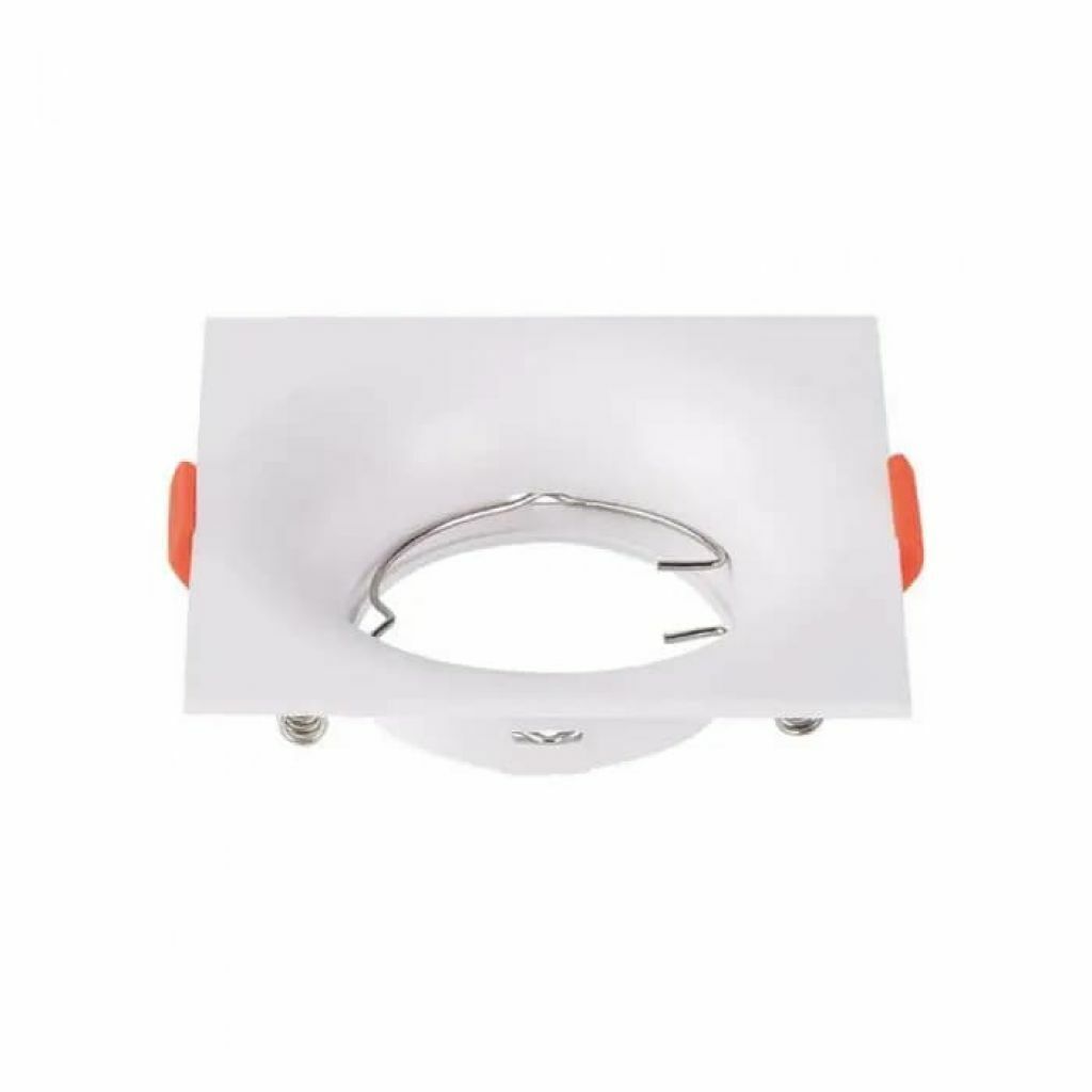 Faretto Portafaretto LED da Incasso Soffitto Quadrato GU10 Colore Bianco SKU 663