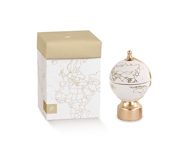 Cupido&Co. Cupido&Co. Mappamondo Bianco D 75 Mm H 125 Mm Candela e Scatola