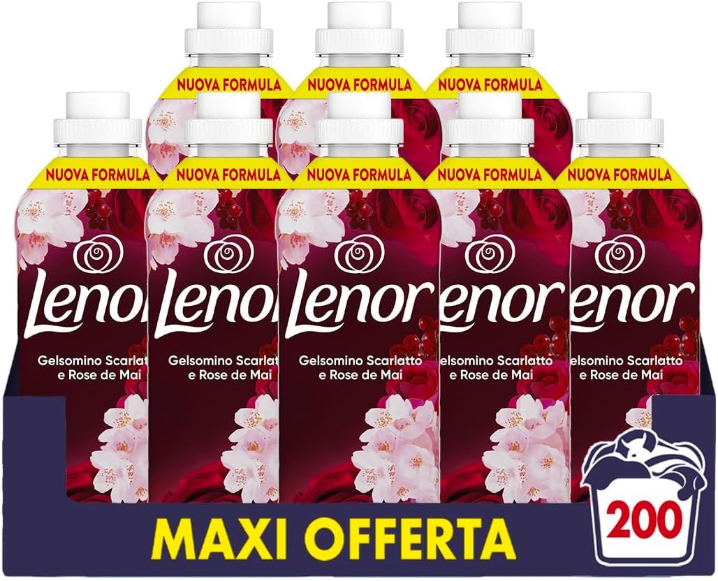 Lenor Ammorbidente Lavatrice Concentrato, 200 Lavaggi (8X25), Gelsomino...