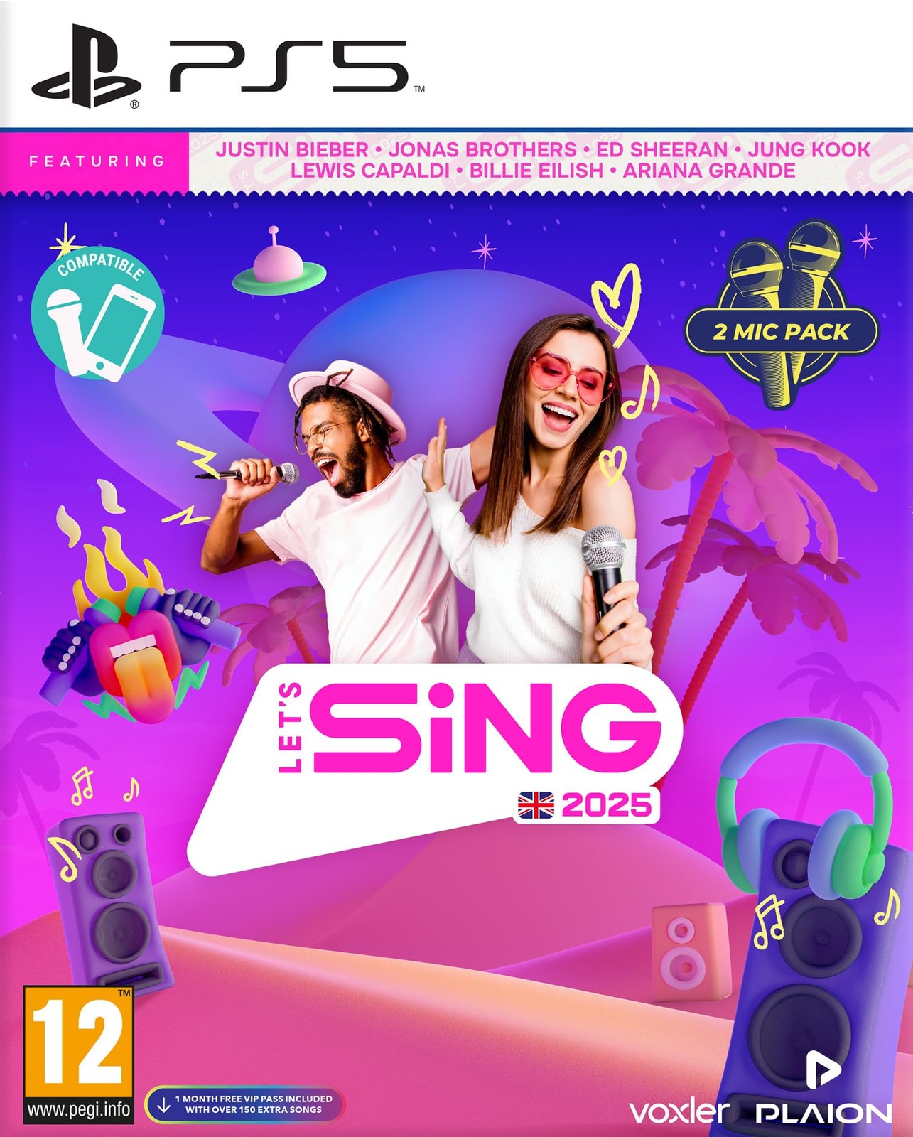 Let's Sing 2025 2 Mic Pack - UK Edition (Playstation 5) (Sony Playstation 4)