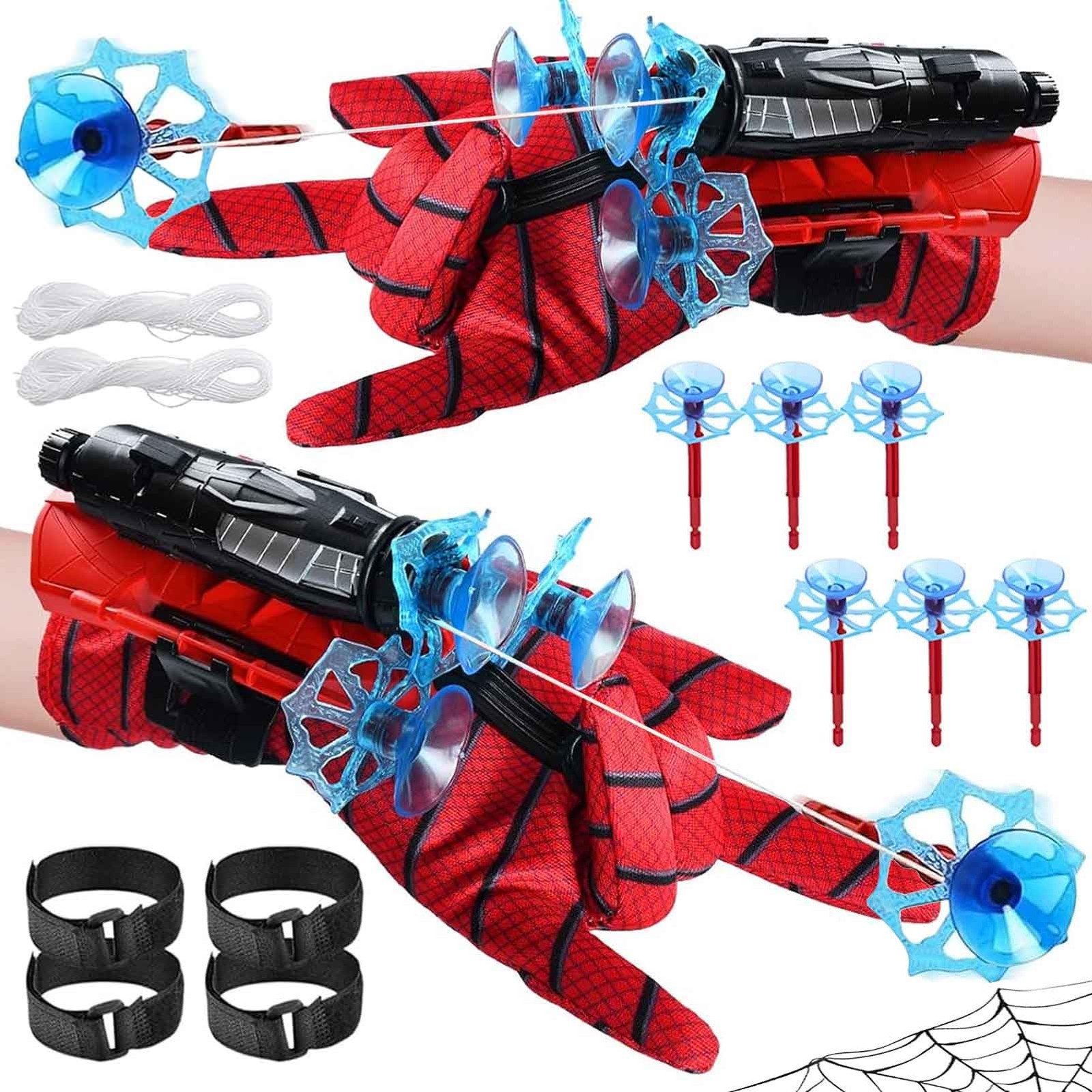 ZZRSYJ Set di 2 Launcher Glove Guanto Spider Spara Ragnatele Guanti di (n5V)
