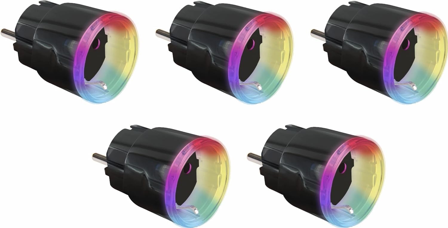 Shelly Plus Plug Schwarz 5er Set - Smart Steckdose - Intelligente (E4n)